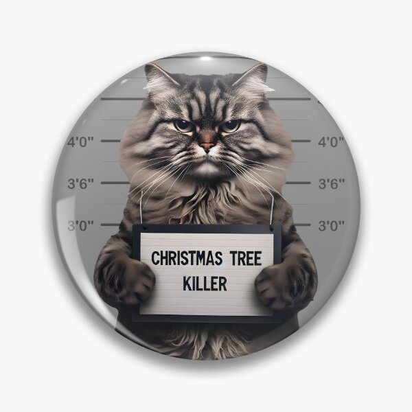 Item preview, Christmas Tree Killer, Cat on Police station designed and sold by Cerulean-Shop.
