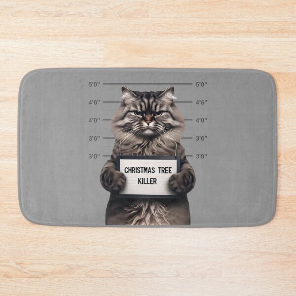 Item preview, Christmas Tree Killer, Cat on Police station designed and sold by Cerulean-Shop.