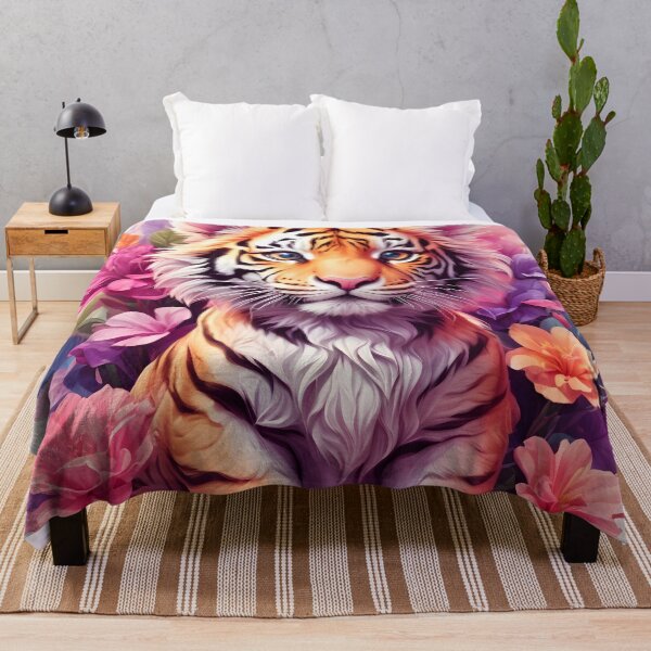 Item preview, Floral Tiger designed and sold by TheCatsCorner.