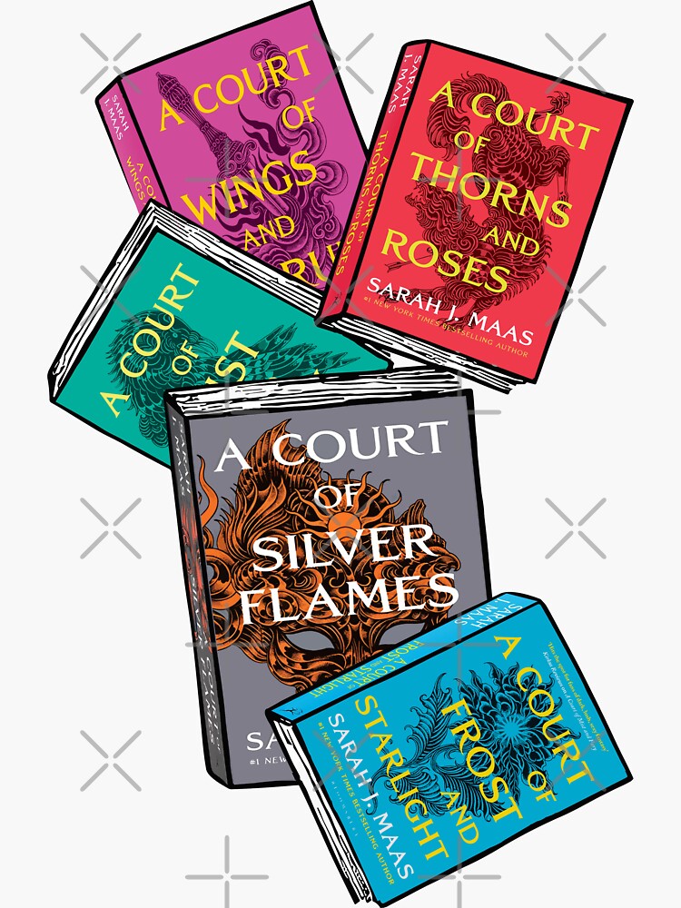 Thumbnail 3 of 3, Sticker, acotar books Bookish 4 Book Pack Book Set designed and sold by StickyBook.