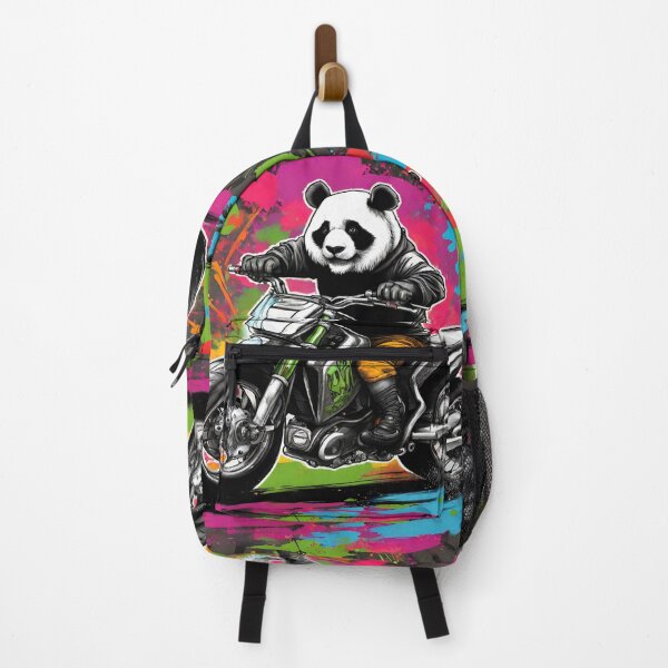 Item preview, Cute Panda sitting on motorcycle designed and sold by Lost Highway Horror..