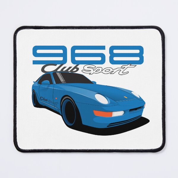 Item preview, Porsche 968 Club Sport Illustration Blue designed and sold by blackdogshop.