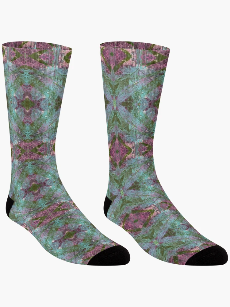 Thumbnail 3 of 5, Socks, Everything Included Monoprint Pattern designed and sold by vallisrowe.