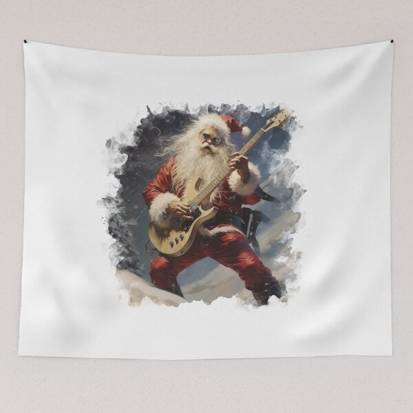 Item preview, Heavy Metal Santa With Guitar Shredding designed and sold by LastHighwayTees.