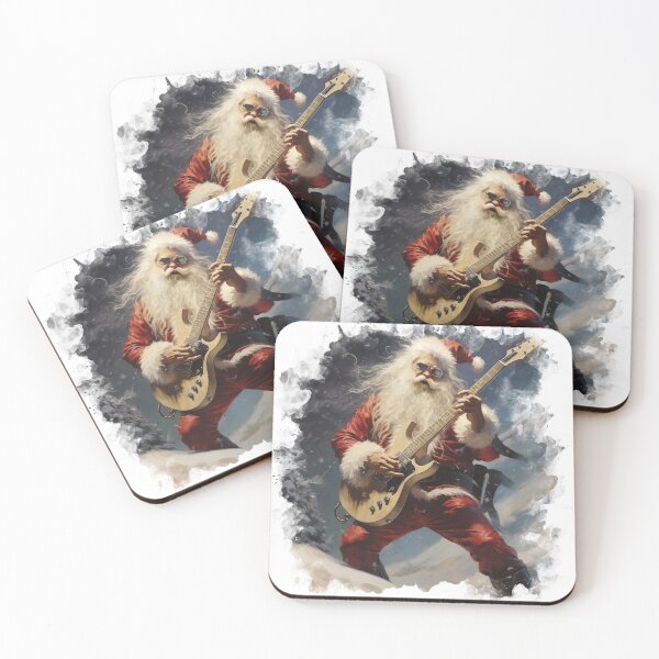 Item preview, Heavy Metal Santa With Guitar Shredding designed and sold by LastHighwayTees.