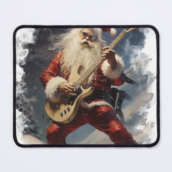 Item preview, Heavy Metal Santa With Guitar Shredding designed and sold by LastHighwayTees.