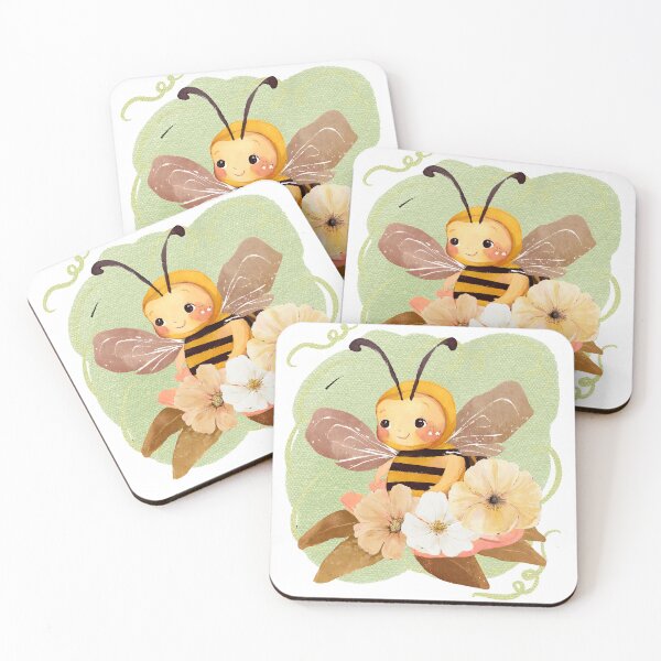 Item preview, Blooming Bumble: Baby Bee Amidst Blossoms designed and sold by AmateKC.