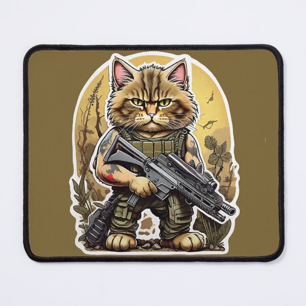 Item preview, Military Cat designed and sold by ArtCraftLab.