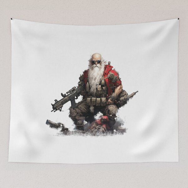 Item preview, Heavy Metal Santa Post Apocalyptic Xmas designed and sold by LastHighwayTees.