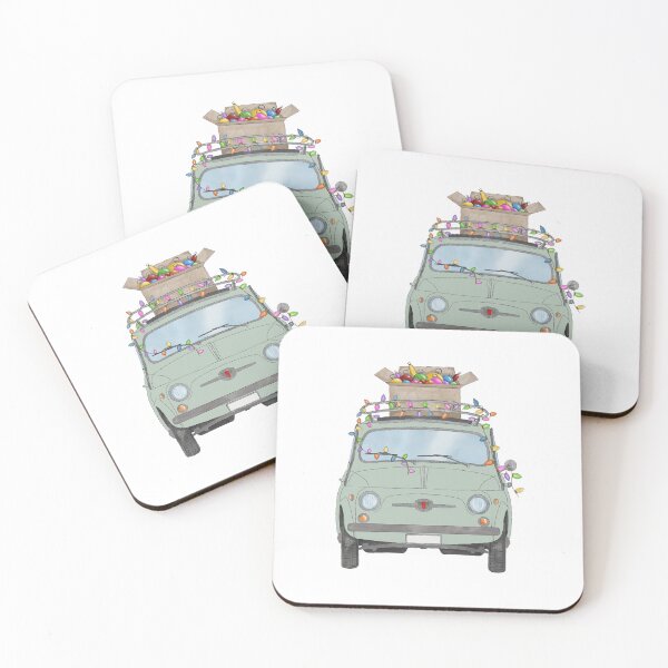Item preview, Fiat 500 with Christmas Ornaments designed and sold by portosabbia.