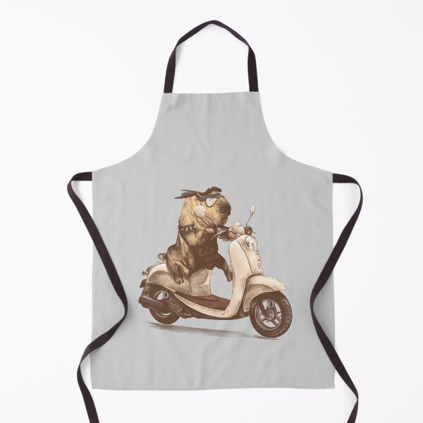 Item preview, Bull on a Scooter. Funny illustration designed and sold by dk-design85.