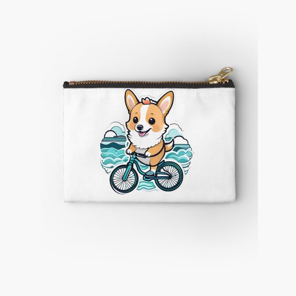Item preview, Cute Corgi Riding Bicycle: A Delightful Doggy Adventure with Waves designed and sold by araeesha0315.
