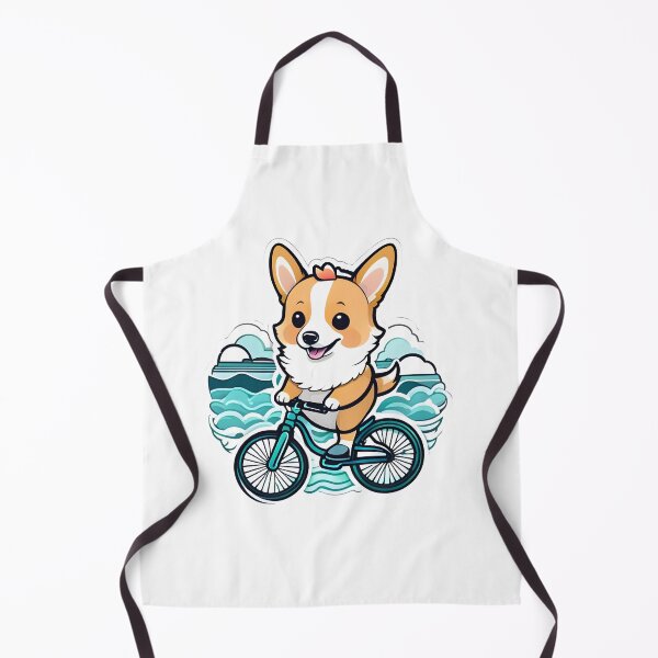Item preview, Cute Corgi Riding Bicycle: A Delightful Doggy Adventure with Waves designed and sold by araeesha0315.