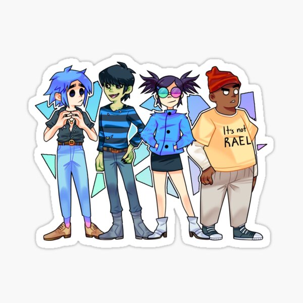 Gorillaz Little Pink Plastic Bags EP Cover Sticker for Sale by Theokotos