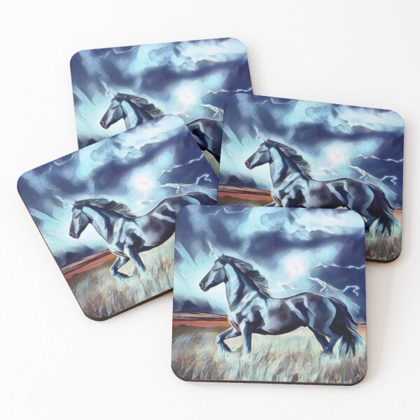 Item preview, Night Storm And A Black Stallion Horse Art designed and sold by Heathermarie321.