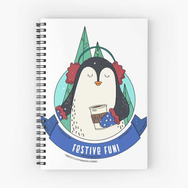 Item preview, Festive Fun - Christmas animals and coffee drinking penguin designed and sold by WrighTeeHut.
