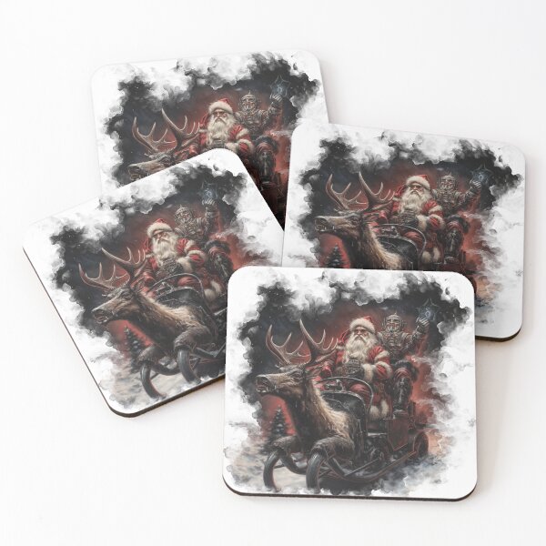 Item preview, Heavy Metal Santa With Sleigh Sleigher #1 designed and sold by LastHighwayTees.