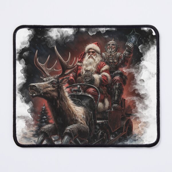 Item preview, Heavy Metal Santa With Sleigh Sleigher #1 designed and sold by LastHighwayTees.