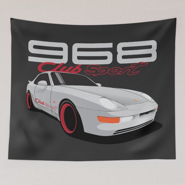 Item preview, Porsche 968 Club Sport Illustration White designed and sold by blackdogshop.
