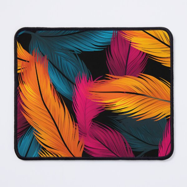 Item preview, Vibrant Feather Pattern, Bold Colorful Abstract Art designed and sold by inkArtistryfine.