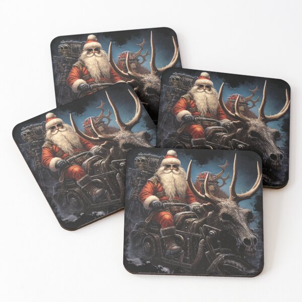 Item preview, Heavy Metal Santa With Sleigh Sleigher #2 designed and sold by LastHighwayTees.