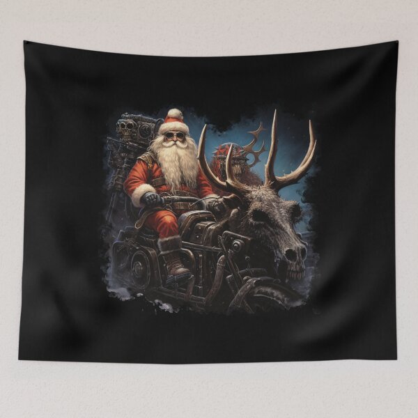 Item preview, Heavy Metal Santa With Sleigh Sleigher #2 designed and sold by LastHighwayTees.
