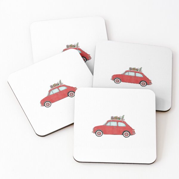 Item preview, Fiat 500 with Christmas Gifts and Tree designed and sold by portosabbia.