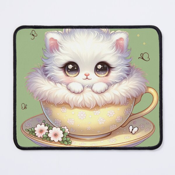Item preview, ☆★ Kitten in a Cup (White) ★☆ WhimWhamWorld ✿#StayWhimsical designed and sold by whimwhamworld.