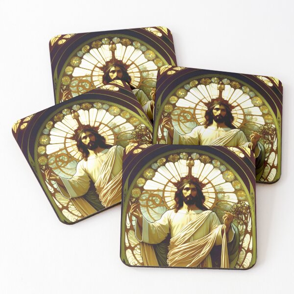 Item preview, Jesus Christ - AI - Art Nouveau - A designed and sold by Oldetimemercan.