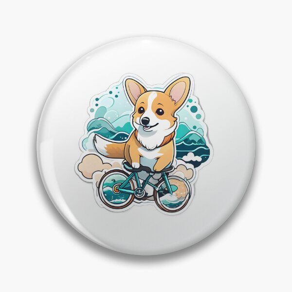 Item preview,  Cute Corgi Riding Bicycle: A Delightful Doggy Adventure with Waves designed and sold by araeesha0315.