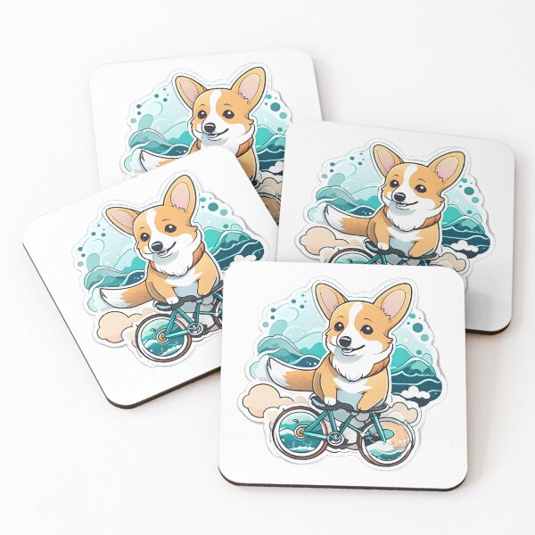 Item preview,  Cute Corgi Riding Bicycle: A Delightful Doggy Adventure with Waves designed and sold by araeesha0315.