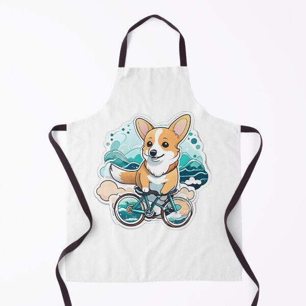 Item preview, Cute Corgi Riding Bicycle: A Delightful Doggy Adventure with Waves designed and sold by araeesha0315.