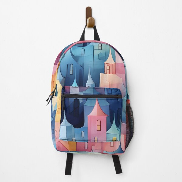 Item preview, Colorful seamless pattern of buildings designed and sold by inkArtistryfine.