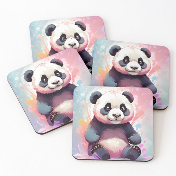 Item preview, Baby panda over multicolored river designed and sold by pixelartestudio.