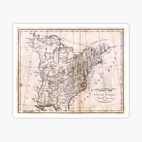 Item preview, historic map of the United States of America, USA, Eastern States, around 1800 designed and sold by OzCamera.