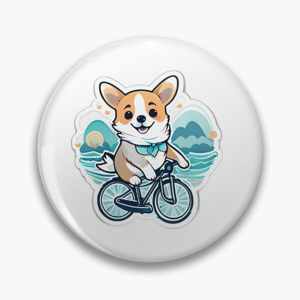 Item preview,  Cute Corgi Riding Bicycle: A Delightful Doggy Adventure with Waves designed and sold by araeesha0315.
