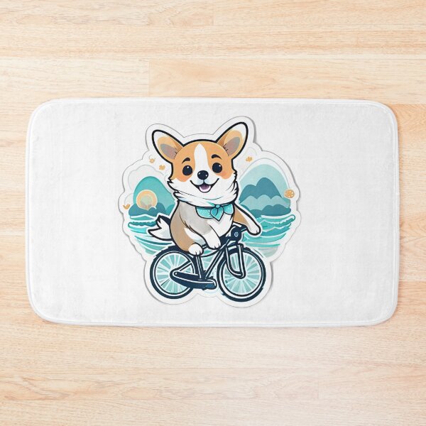 Item preview,  Cute Corgi Riding Bicycle: A Delightful Doggy Adventure with Waves designed and sold by araeesha0315.