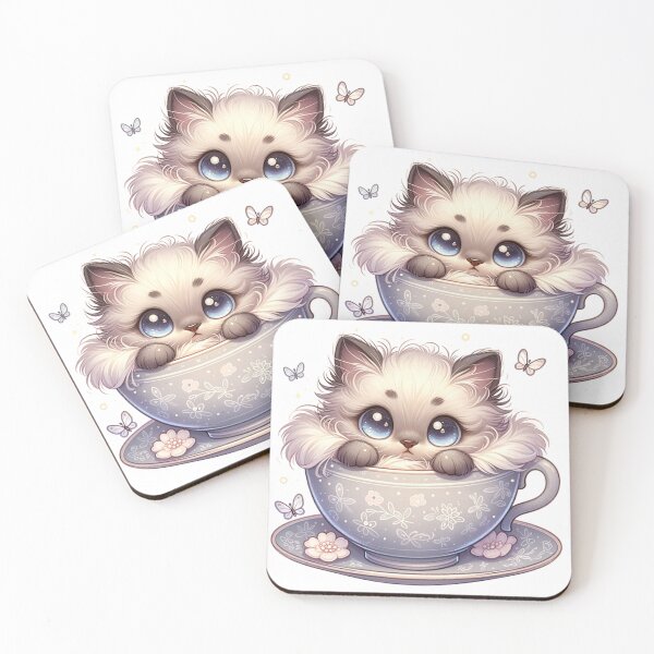 Item preview, ☆★ Kitten in a Cup (Siamese) ★☆ WhimWhamWorld ✿#StayWhimsical designed and sold by whimwhamworld.