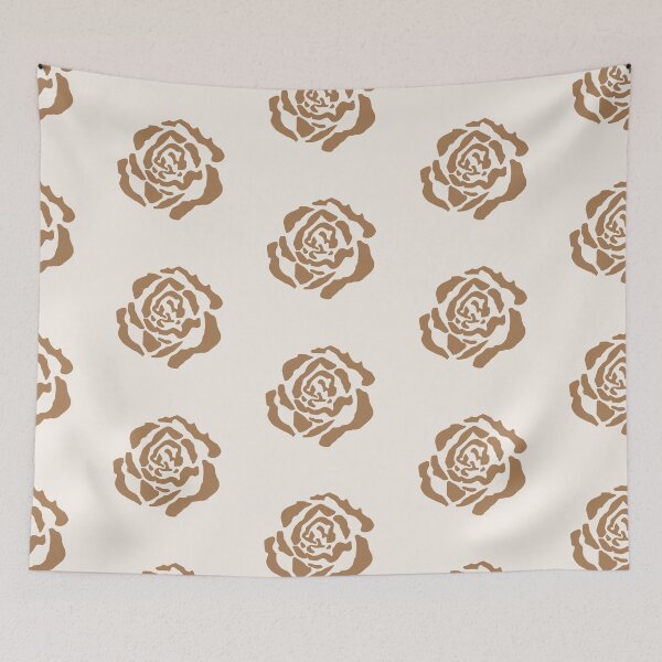 Item preview, Paris Patterns No. 90Q. Rose Flower Art. Brown Cream Beige. Abstract. Jardin de Fleurs Collection…By Carraann designed and sold by CARRAANN.