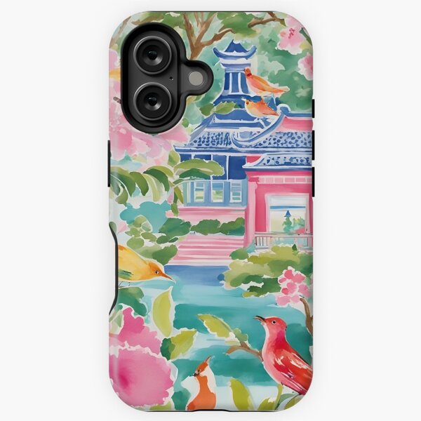 Item preview, Grandmillennial style chinoiserie garden designed and sold by SophieClimaArt.
