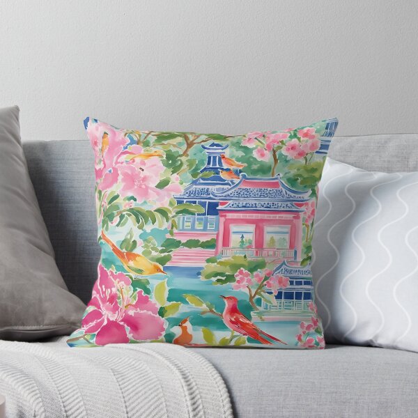 Item preview, Grandmillennial style chinoiserie garden designed and sold by SophieClimaArt.