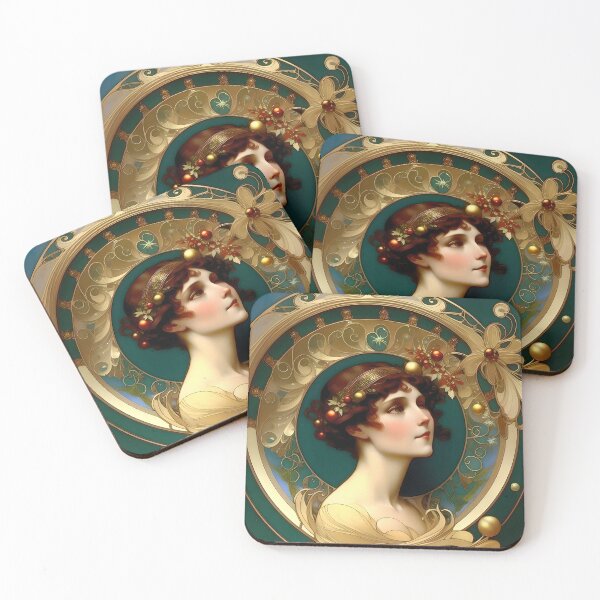Item preview, Christmas - AI - Art Nouveau - C designed and sold by Oldetimemercan.