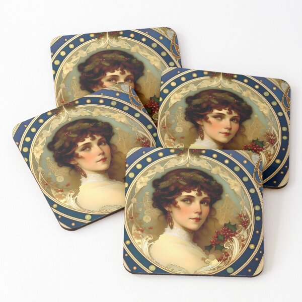 Item preview, Christmas - AI - Art Nouveau - E designed and sold by Oldetimemercan.