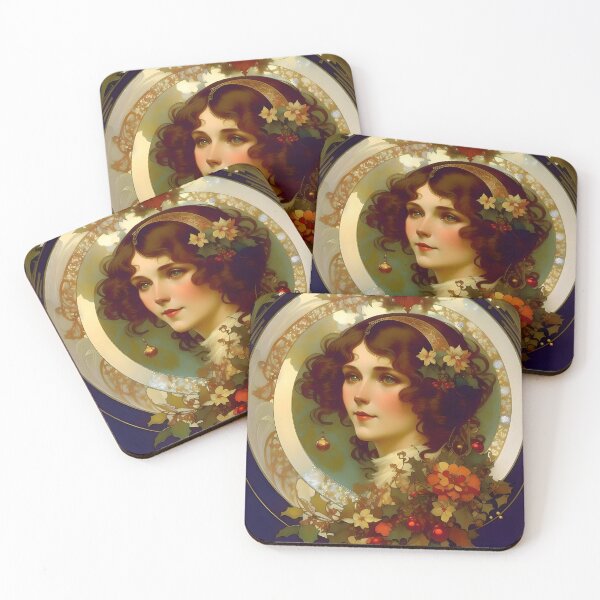 Item preview, Christmas - AI - Art Nouveau - F designed and sold by Oldetimemercan.
