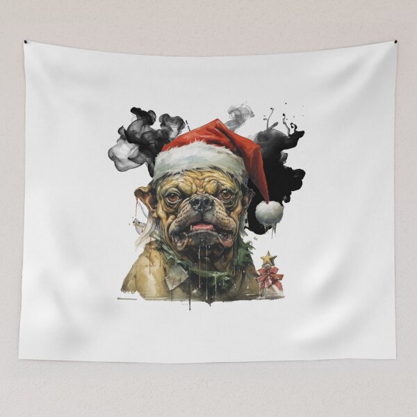 Item preview, Heavy Metal Pug Xmas Bisley designed and sold by LastHighwayTees.