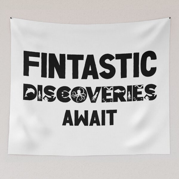 Item preview, Fintastic Discoveries Await - Marine Biology Lover (Black Design) designed and sold by Spiprinto.