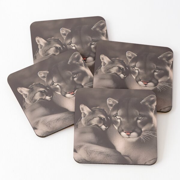 Item preview, Panther Mom and Cub designed and sold by Paw's Arts.