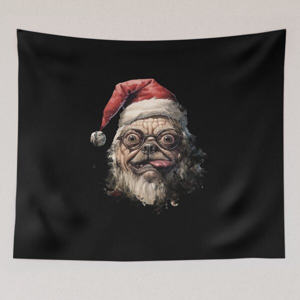 Item preview, Heavy Metal Pug Xmas Evil Bisley designed and sold by LastHighwayTees.