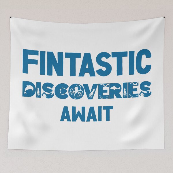 Item preview, Fintastic Discoveries Await - Marine Biology Lover (Blue Design) designed and sold by Spiprinto.