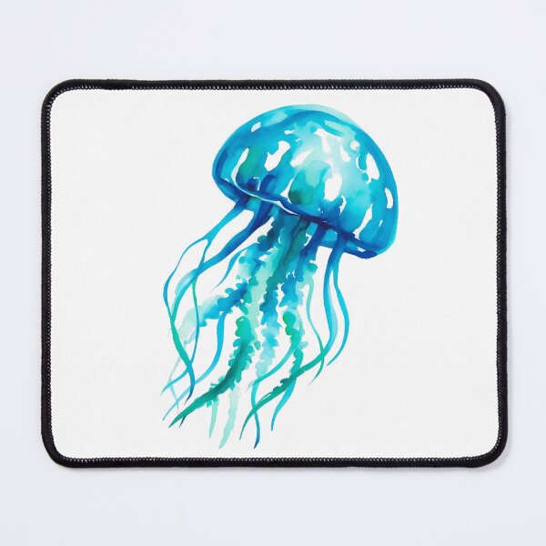 Item preview, Blue Watercolor Jellyfish designed and sold by BrightTide.
